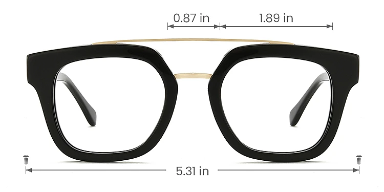 Hope black   Acetate  Eyeglasses, size view