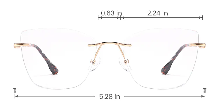 Pixie gold warm tortoise   Metal  Eyeglasses, size view