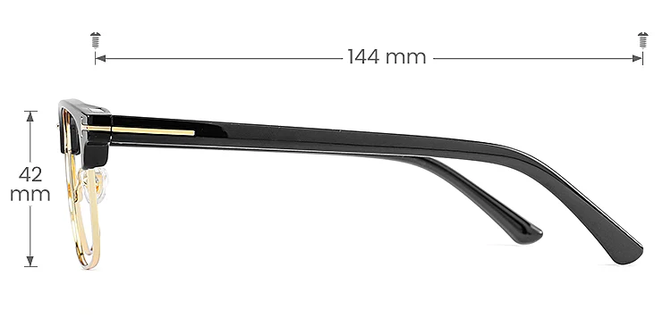 Sudi black purple   Plastic  Eyeglasses, size view