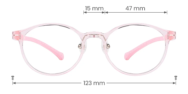 Dayan pink   Plastic  Eyeglasses, size view