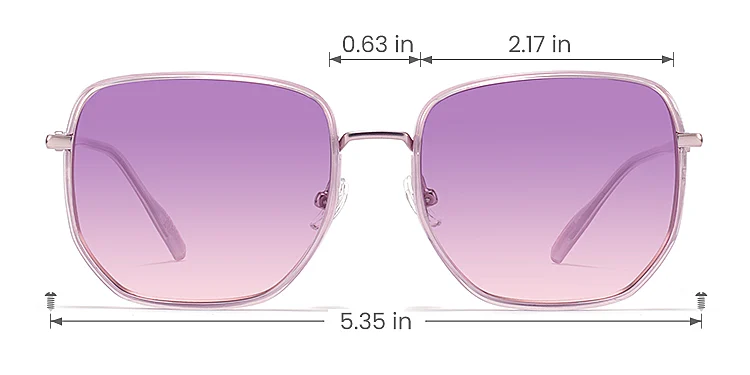 Charlie lavender   Plastic  Sunglasses, size view