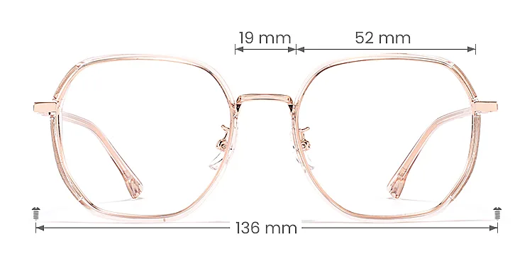 Love champagne   Plastic  Eyeglasses, size view