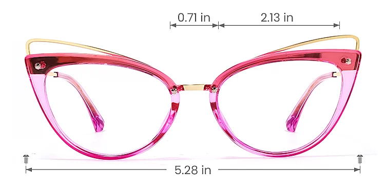 Parcae pink purple   Plastic  Eyeglasses, size view