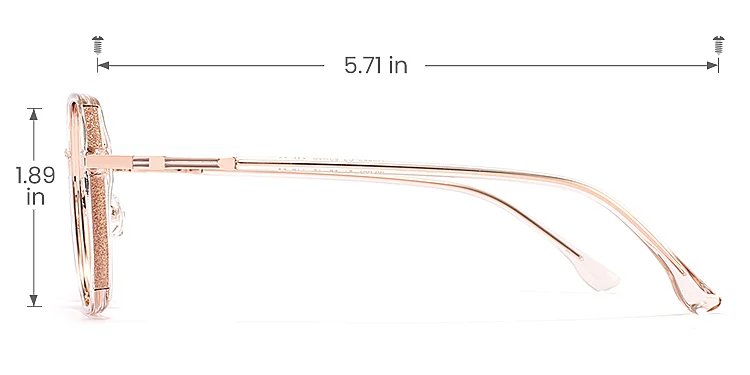 Love champagne   Plastic  Eyeglasses, size view