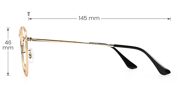 Joslyn gold   Metal  Eyeglasses, size view