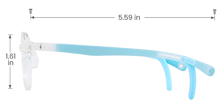 Casillo clear   Plastic  Eyeglasses, size view