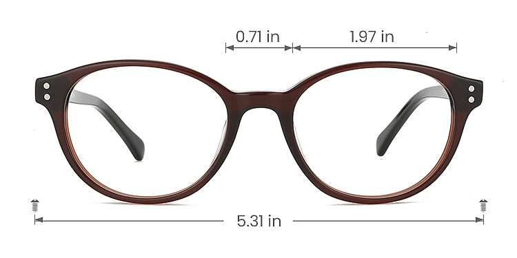 Brenda brown   Acetate  Eyeglasses, size view