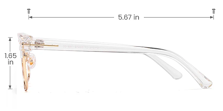 Lois clear grey   Plastic  Eyeglasses, size view