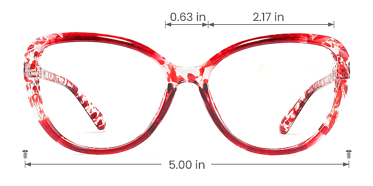 Kelley red tortoise   Plastic  Eyeglasses, size view