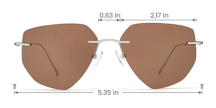 Echoy silver   Metal  Sunglasses, size view