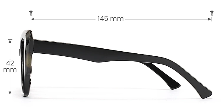 Elyta black   Acetate  Eyeglasses, size view