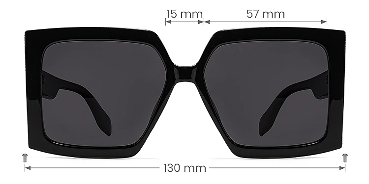Jelly black   Plastic  Sunglasses, size view