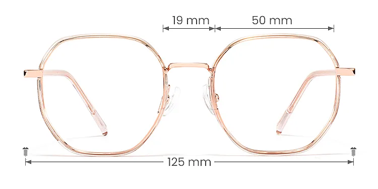 Lovely champagne   Plastic  Eyeglasses, size view