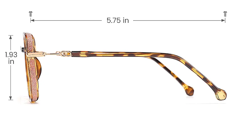 Gerda warm tortoise   Plastic  Eyeglasses, size view