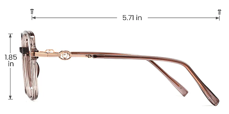 Cornelia brown   Plastic  Eyeglasses, size view