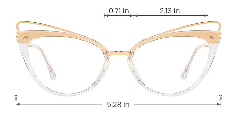 Parcae clear   Plastic  Eyeglasses, size view