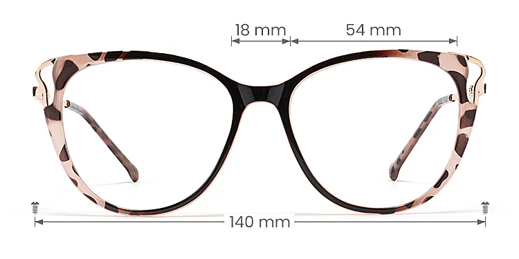 Trista petal tortoise   TR90  Eyeglasses, size view