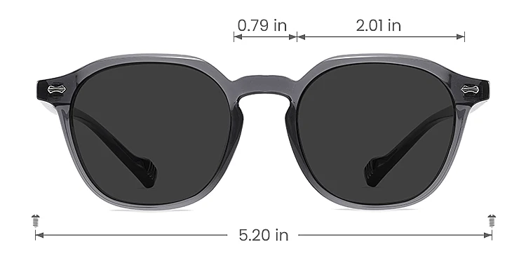 Devin grey   Plastic  Sunglasses, size view