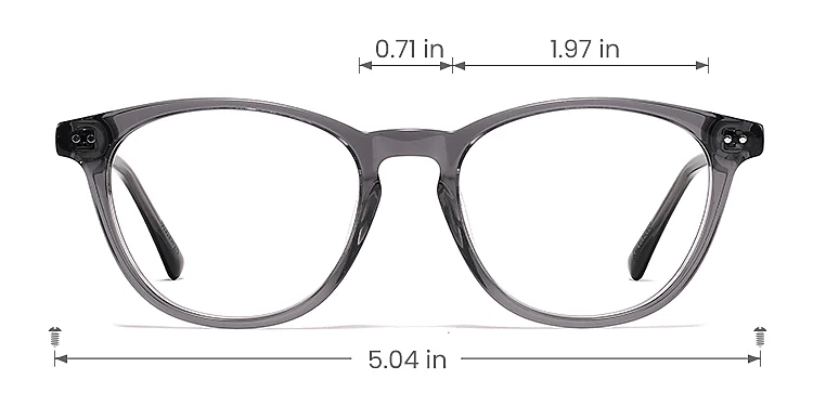 Selena grey   Plastic  Eyeglasses, size view