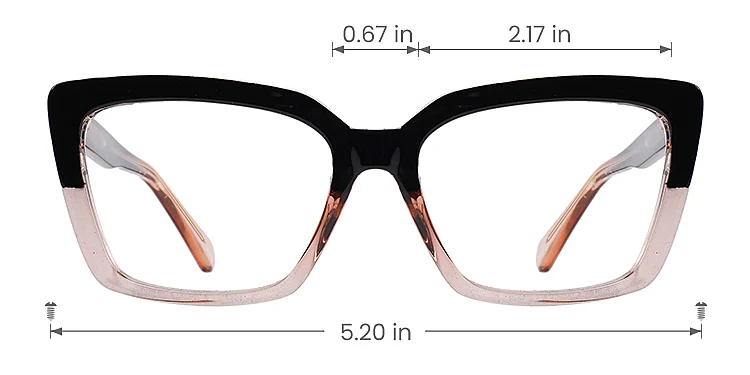 Torah brown champagne   Plastic  Eyeglasses, size view