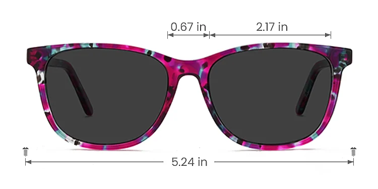 Nicole purple tortoise   Plastic  Sunglasses, size view