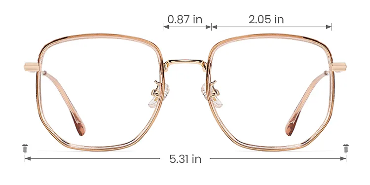 Clady champagne   Plastic  Eyeglasses, size view