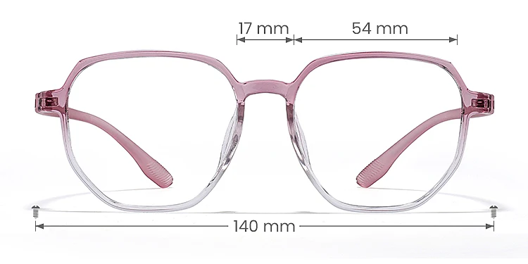 Hass pink clear   Plastic  Eyeglasses, size view