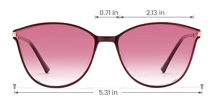 Darleen burgundy   Plastic  Sunglasses, size view