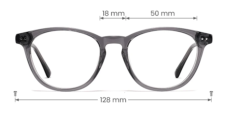 Selena grey   Plastic  Eyeglasses, size view