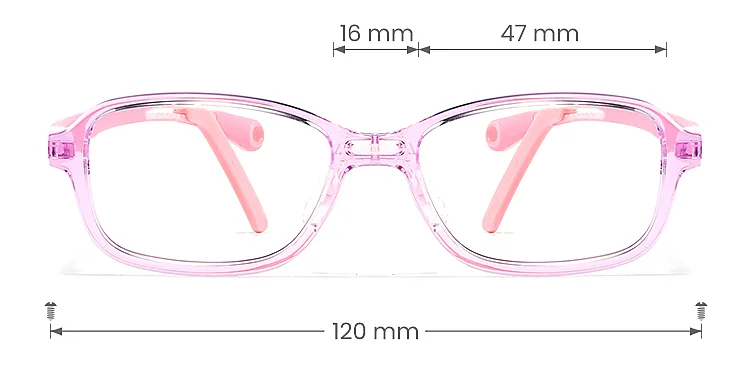 King lavender pink   Plastic  Eyeglasses, size view