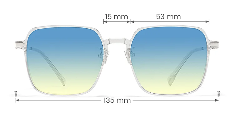 Sandy grey   Plastic  Sunglasses, size view