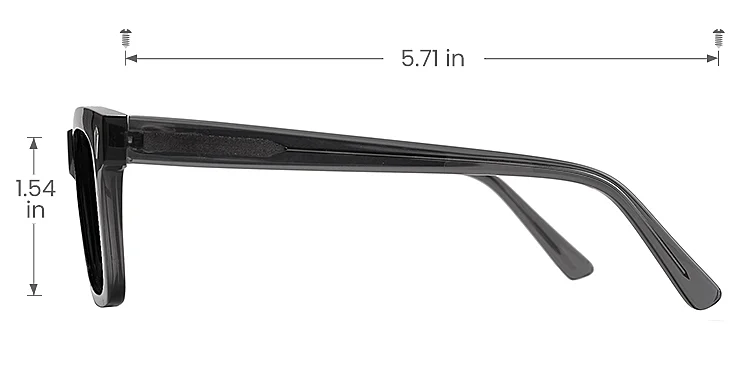 Darren dark grey   Acetate  Sunglasses, size view