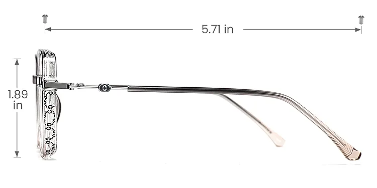 Carolyn grey brown   Plastic  Eyeglasses, size view