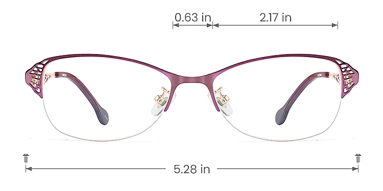 Shilo purple   Metal  Eyeglasses, size view