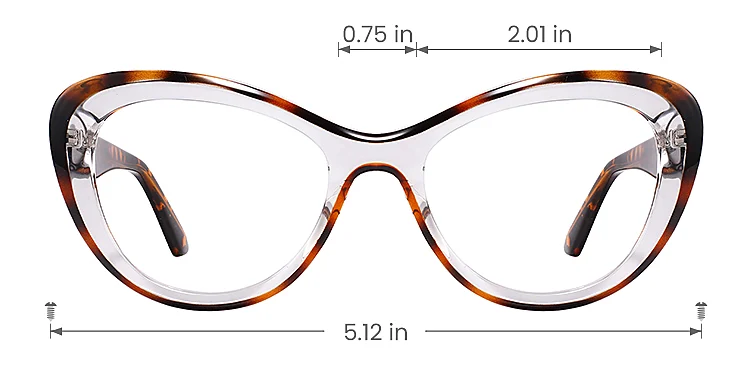 Josi warm tortoise clear   Plastic  Eyeglasses, size view