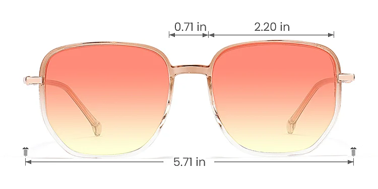 Gerda brown clear   Plastic  Sunglasses, size view