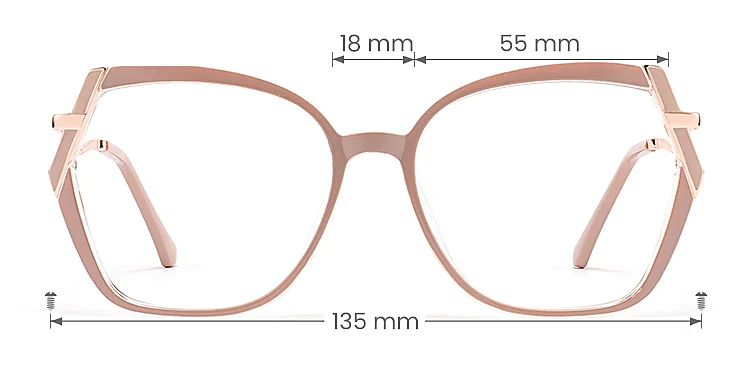 Meral pink   TR90  Eyeglasses, size view