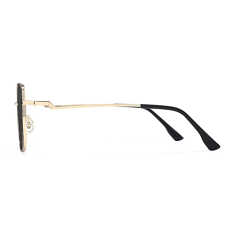 Dorothy Black & Gold Square Sunglasses