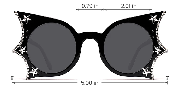 Jenna black   Plastic  Sunglasses, size view
