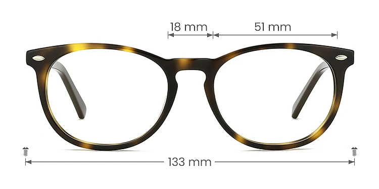 Greene warm tortoise   Acetate  Eyeglasses, size view