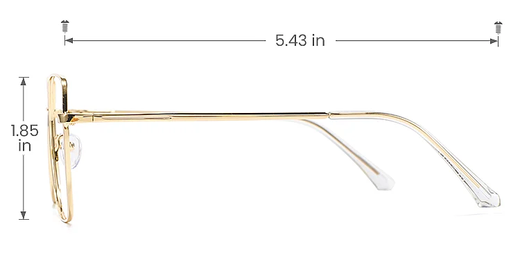 Berreth white   Metal  Eyeglasses, size view