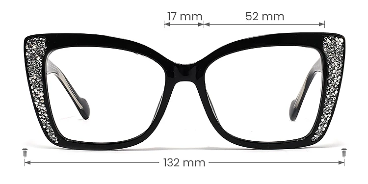 Tolek black   Plastic  Eyeglasses, size view