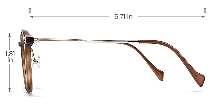 Fourney brown   Plastic  Eyeglasses, size view