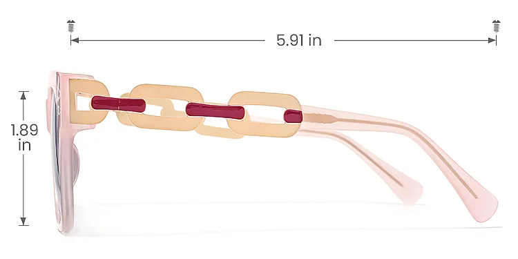 Aella pink   Acetate  Sunglasses, size view