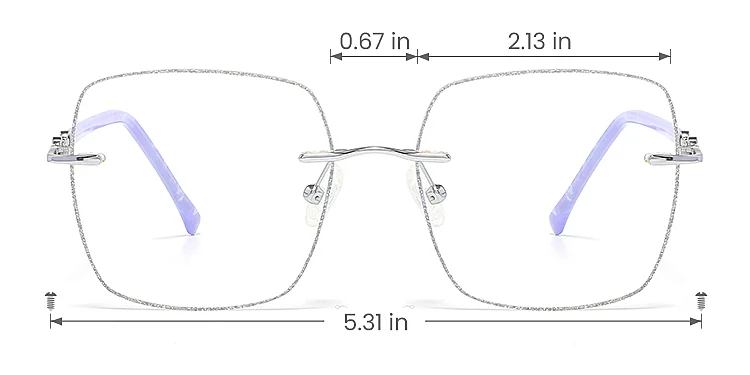 Saya silver   Metal  Eyeglasses, size view