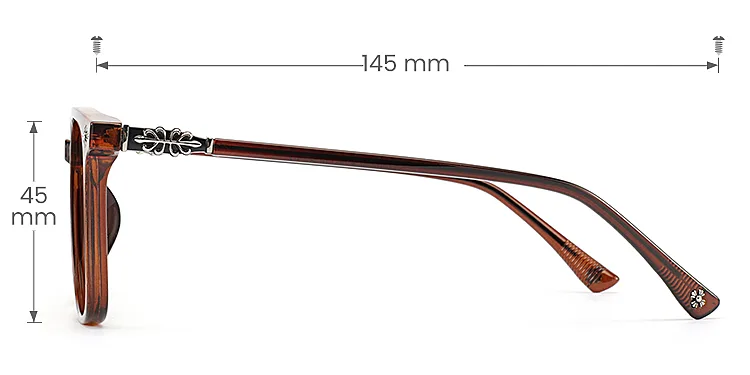 Suellen brown   Plastic  Sunglasses, size view