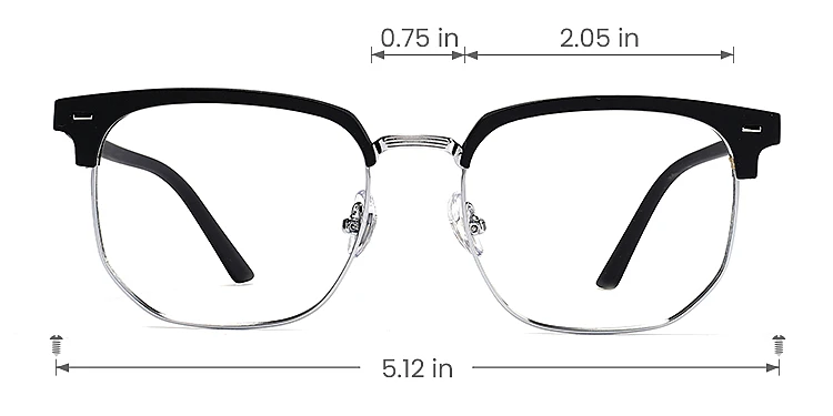 Aviva black silver   Plastic  Eyeglasses, size view