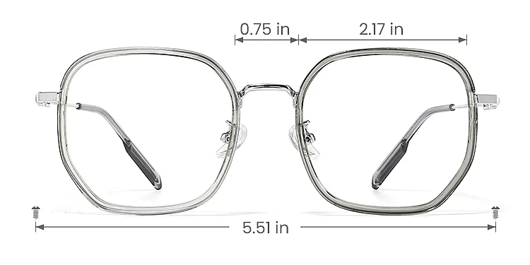 Sookie grey   Plastic  Eyeglasses, size view