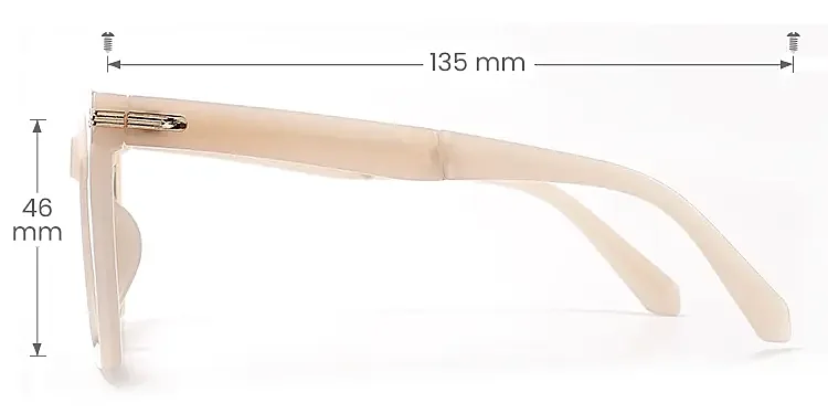 Joya cream   Plastic  Sunglasses, size view