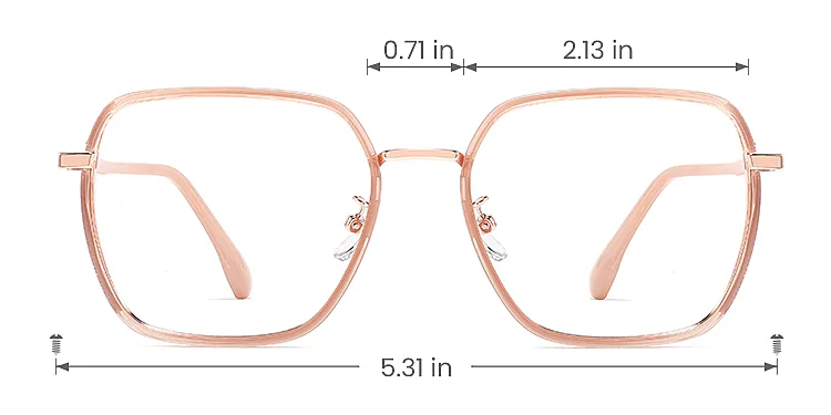 Lowy champagne   Plastic  Eyeglasses, size view